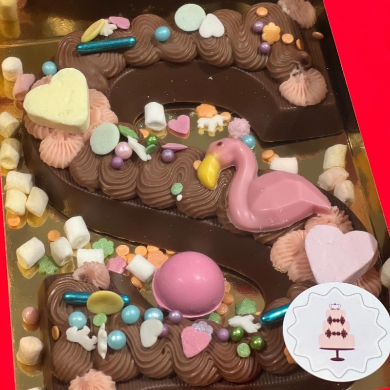 Luxe chocoladeletter unicorn