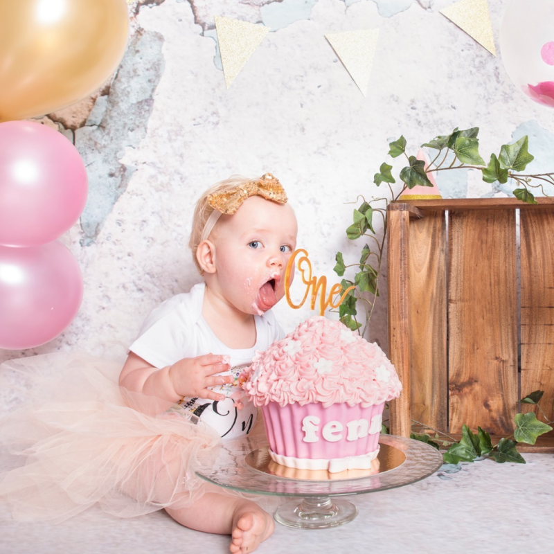 Cake smash voor fotoshoot